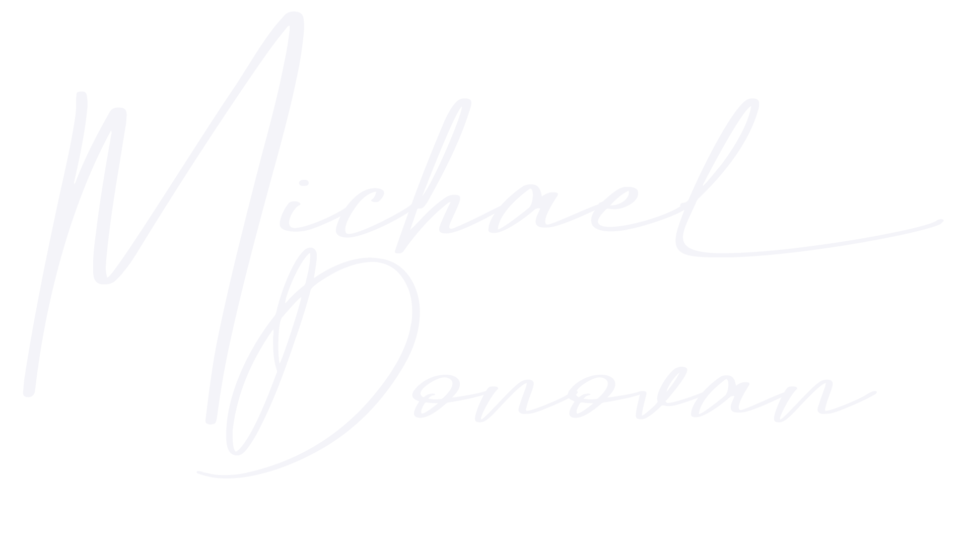 Michael Donovan personal brand logo website version - white